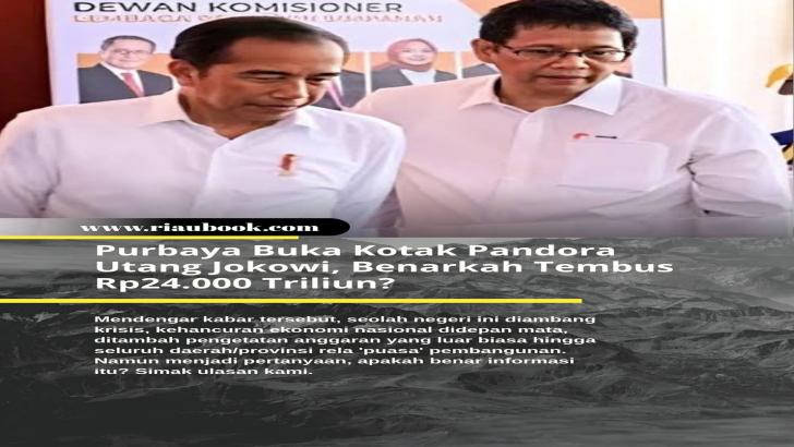 Purbaya Buka Kotak Pandora Utang Jokowi, Benarkah Tembus Rp24.000 Triliun?