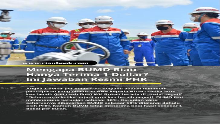 Mengapa BUMD Riau Hanya Terima 1 Dollar? Ini Jawaban Resmi PHR