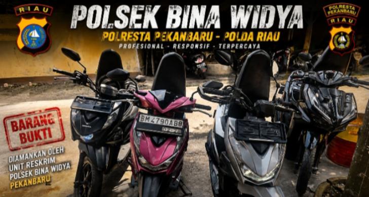 Gerak Cepat, Polsek Bina Widya Pekanbaru  Ungkap Kasus Curanmor yang Meresahkan Masyarakat, Sudah Beraksi 10 TKP