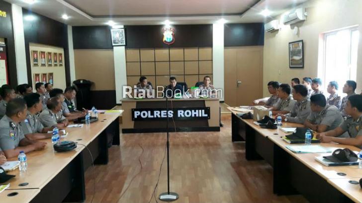Puluhan Personel Polres Rohil Ikuti Bimbingan Kamtibmas