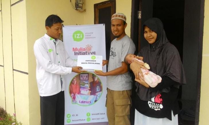 IZI Riau Bantu Biaya Persalinan Caesaria Irma Sunaryati