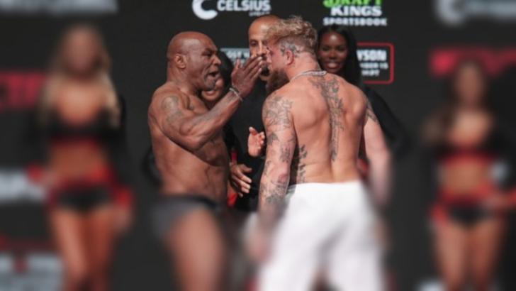 Mike Tyson Tampar Wajah Jake Paul saat Timbang Badan
