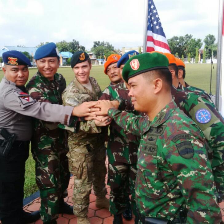 Pasukan Elit Amerika Gelar Latihan Tempur Bersama Paskhas Lanud Pekanbaru