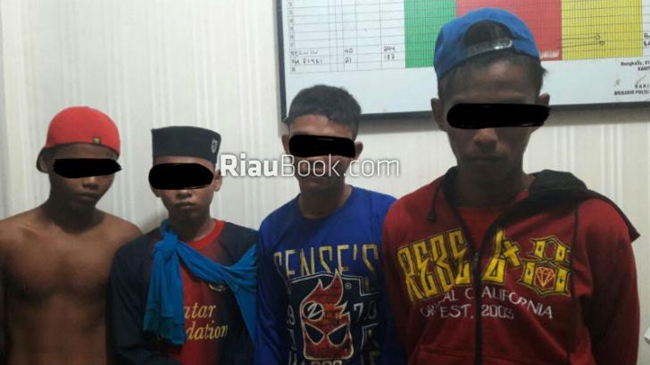Polres Bengkalis Ringkus 4 Pelaku Curanmor, BB Disembunyikan di Merbau