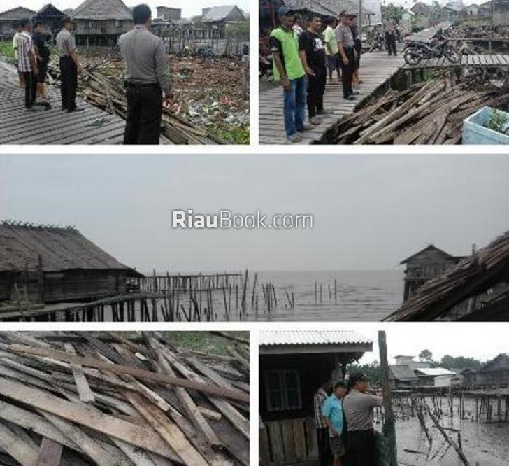 Belasan Jembatan di Meranti Hancur Diterjang Ombak, Gemerlap Imlek 'Redup' Seketika