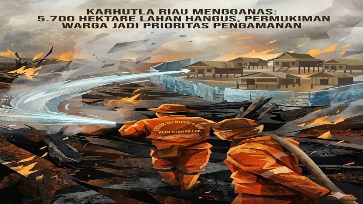 Karhutla Riau Mengganas: 5.700 Hektare Lahan Hangus, Permukiman Warga Jadi Prioritas Pengamanan