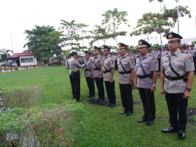 Dalam Rangka Promosi Jabatan, Tiga Perwira Polres Pelalawan Mutasi