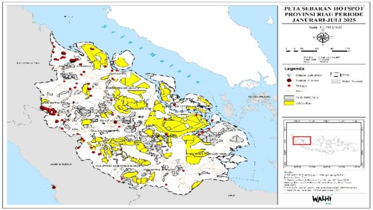 Walhi: Tindak Tegas dan Cabut Izin Korporasi Pelaku Karhutla Riau