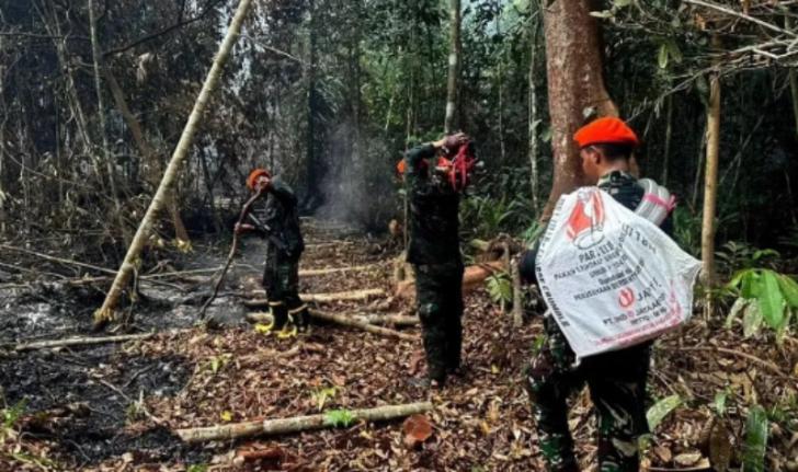 Tim Kopasgat Dikerahkan ke Lokasi Karhutla Pelalawan