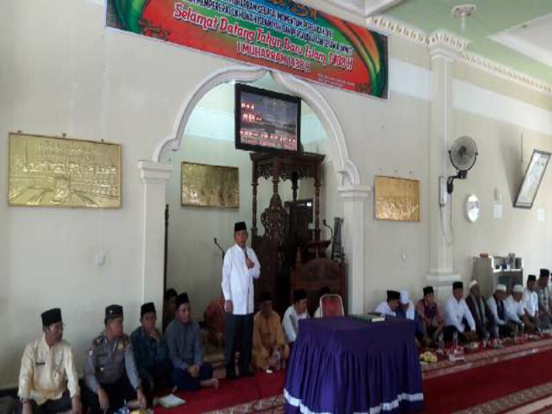 Bupati Pelalawan H.M Harris Hadiri Tabligh Akbar dan Syukuran Atas Kepulangan Jemaah Haji