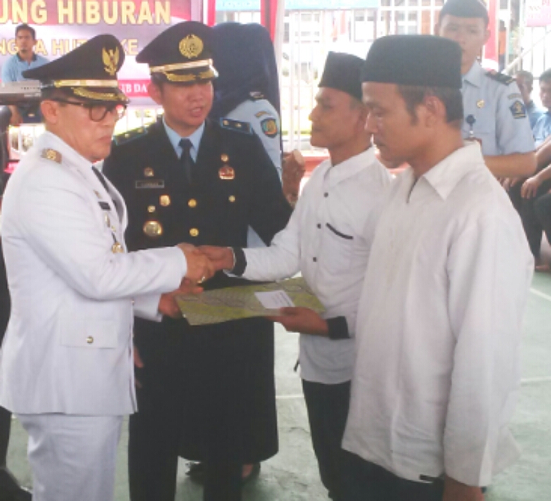 Dapat Remisi, Dua Warga Rutan Dumai Bebas