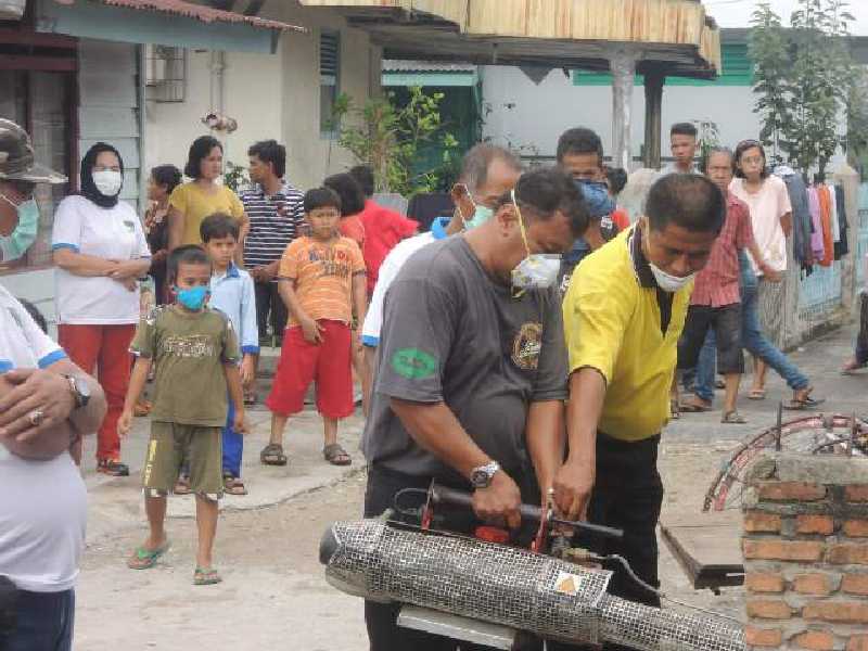 DBD Meningkat, BPBD Riau 'Asapi' Sejumlah Sekolah Dasar di Pekanbaru