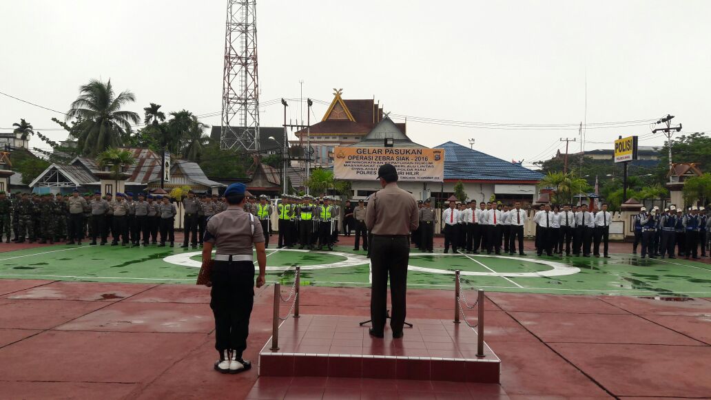 Hari Ini Perdana Dilaksanakan Operasi, Polres Inhil Laksanakan Apel Gelar Operasi Zebra Siak 2016