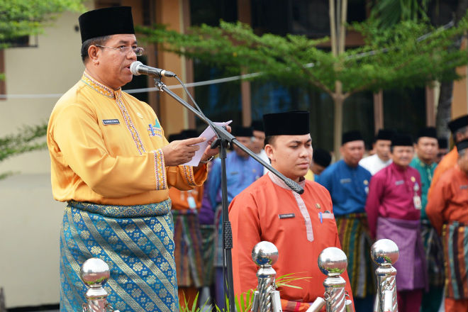 Jelang Pelantikan Bupati Terpilih, Ahmad Syah Harrofie Pamitan dengan Pegawai