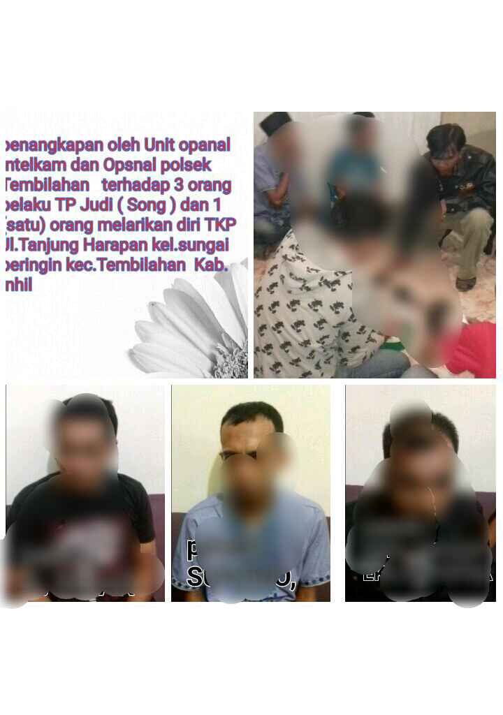 Judi di Bulan Ramadhan, 3 Warga Diciduk Aparat Inhil dan 1 Orang Sempat Melarikan Diri
