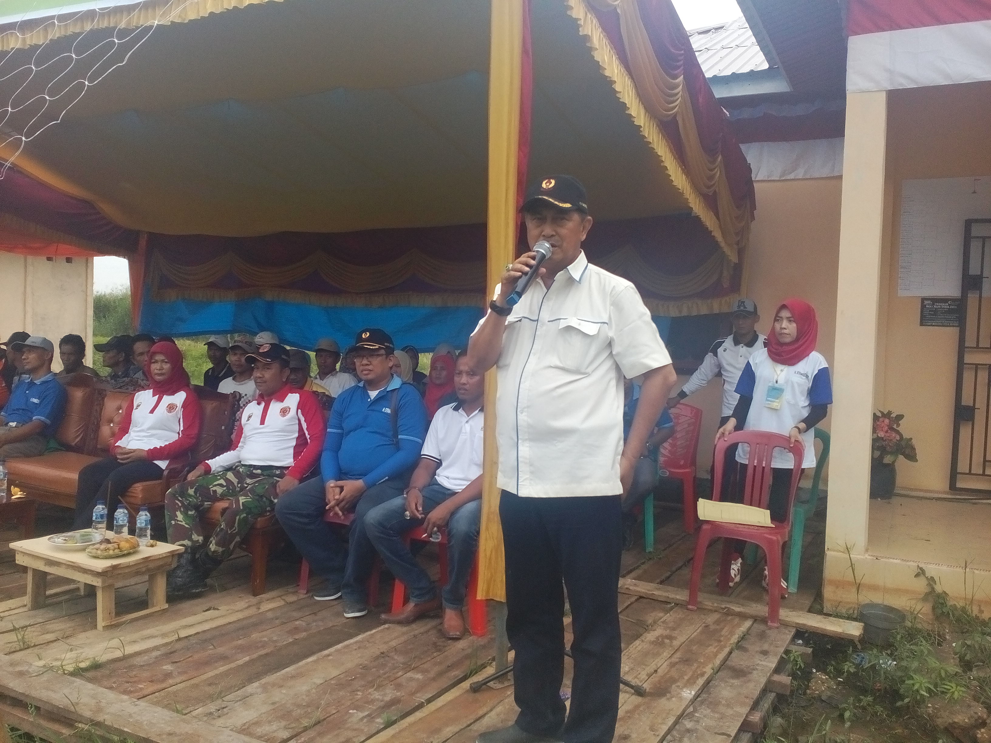 Ketua KONI Inhil Buka Resmi Turnamen dan Pembinaan Atlet Koni Desa Kuala Sebatu