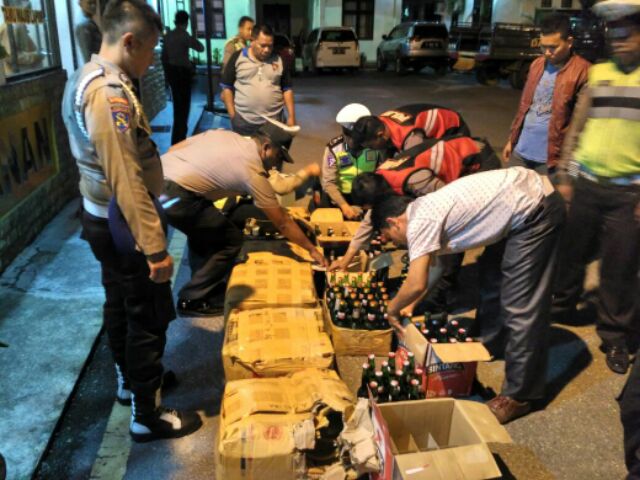 Polres Pelalawan Gelar Razia Karhutla Antisipasi Peredaran Miras