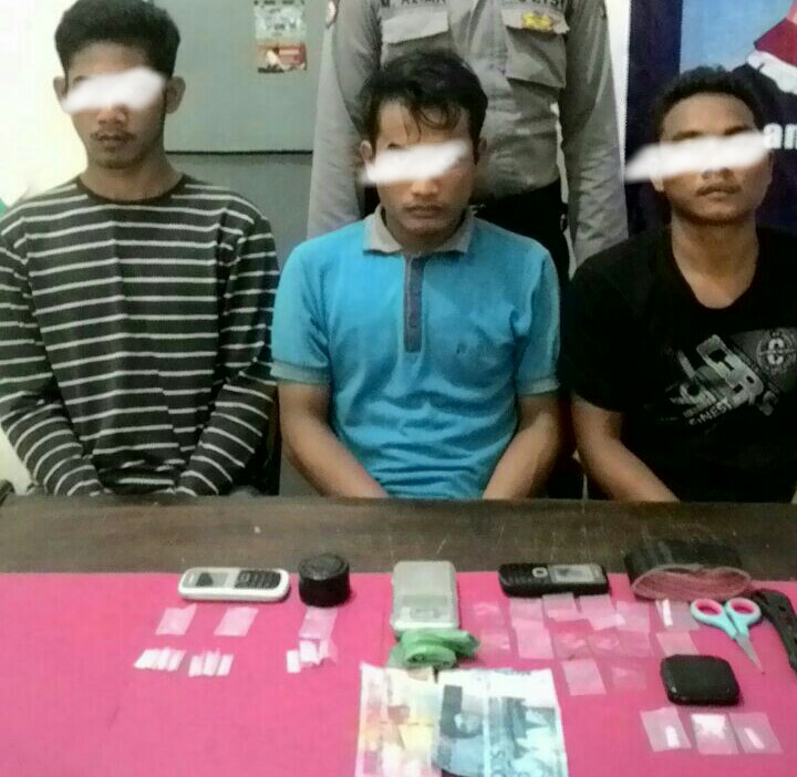Polres Rohil Kembali Amankan Tiga Tersangka Pengguna Narkoba