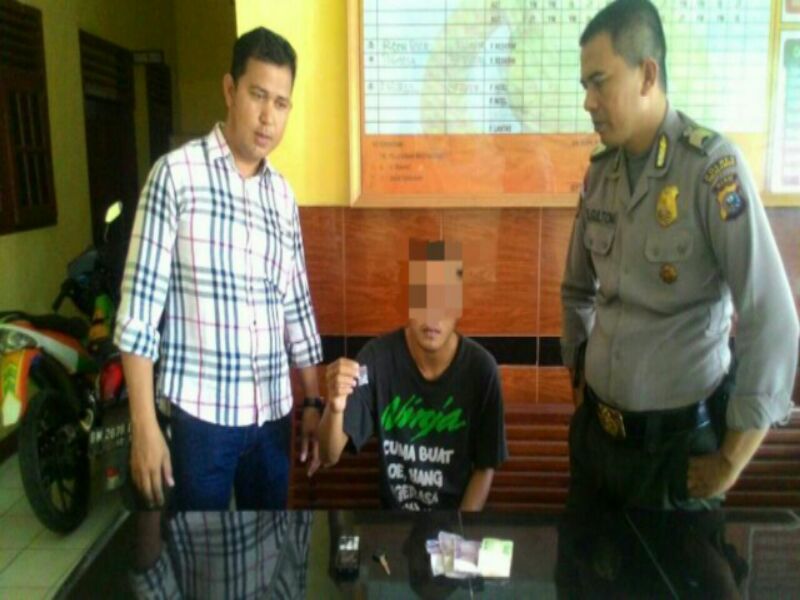 Polsek Bandar Seikijang Amankan Pelaku Pemilik Satu Paket Sabu