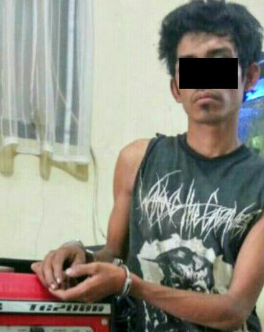 Polsek Siak Hulu Tangkap Pencuri Mesin Genset di Kampar