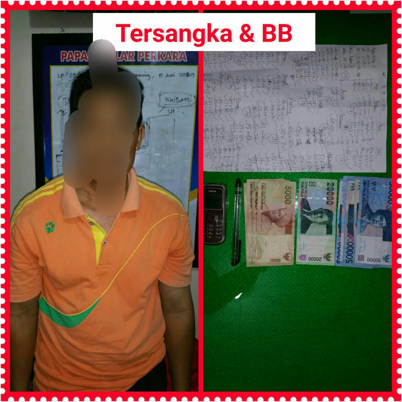Tanpa Pandang Bulu Berantas Judi Togel, Polres Inhil Tangkap Oknum PNS
