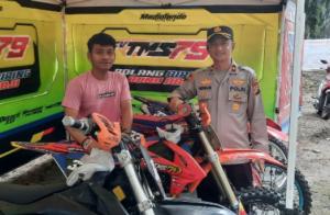 Kapolsek Kandis Tinjau Langsung Paddock Grasstrack Motocross Trophy Kapolres Siak 2026