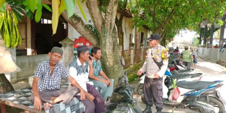Aiptu Alip Sampaikan Pesan Kamtibmas Cegah Kebakaran Lahan di Labuhbaru Timur