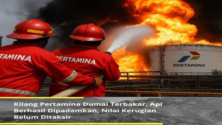 Kilang Pertamina Dumai Terbakar, Api Berhasil Dipadamkan, Nilai Kerugian Belum Ditaksir