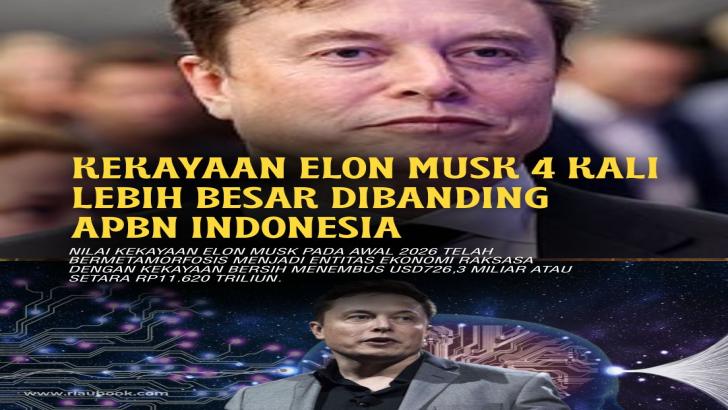 Kekayaan Elon Musk 4 Kali Lebih Besar Dibanding APBN Indonesia