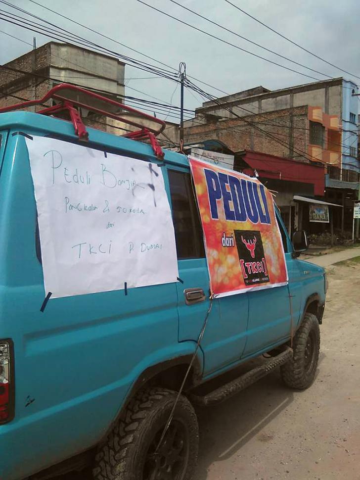 Banjir dan Longsor di Sumbar Membuat Anggota TKCI Dumai Kembali Turun ke Jalan