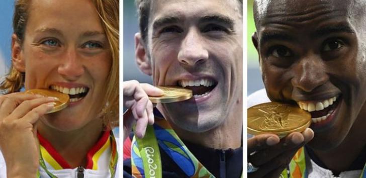 Juara Olimpiade Selalu Gigit Medali Kalau di Foto, Ini Alasanya?