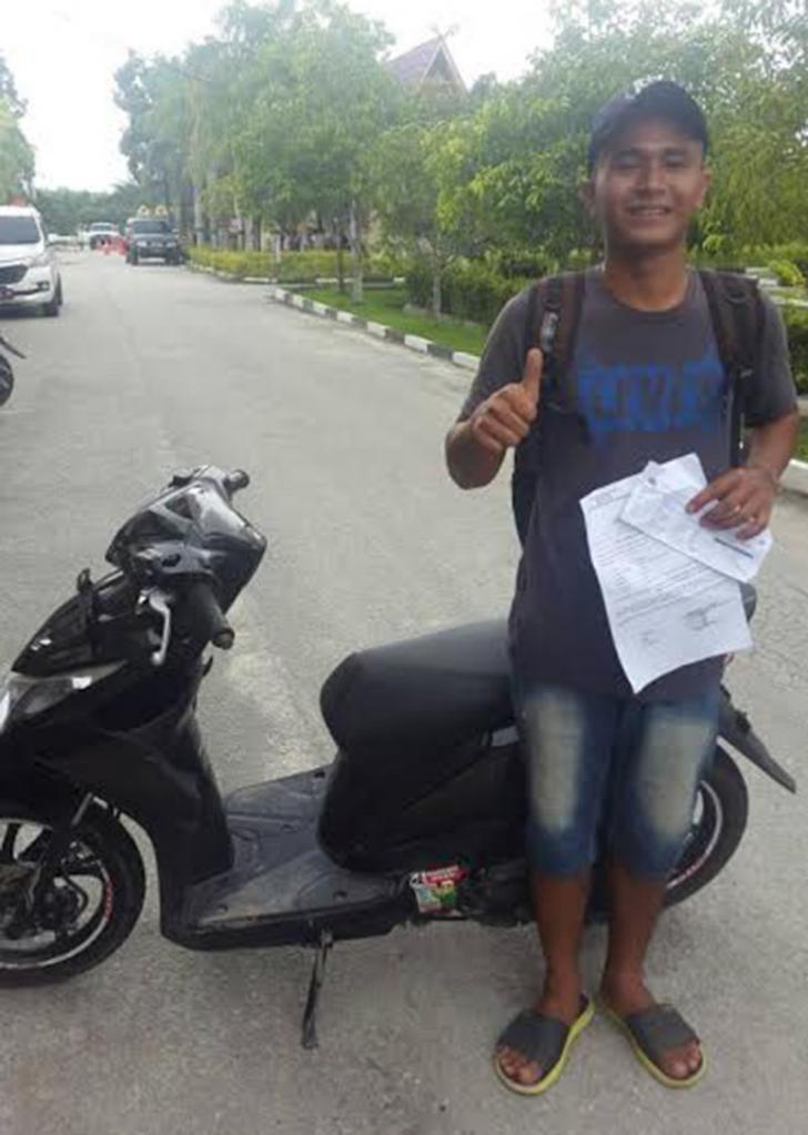 Dua Korban Curanmor Jemput Motornya di Polres Siak