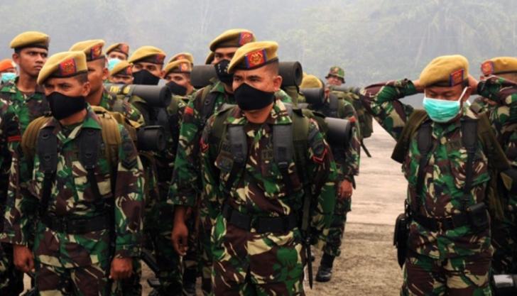 Asap Kebakaran Lahan di Hari Ulang Tahun TNI