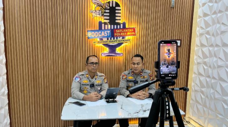 Kasat Lantas Polres Inhil Podcast, Bahas Program Keselamatan Lalu Lintas