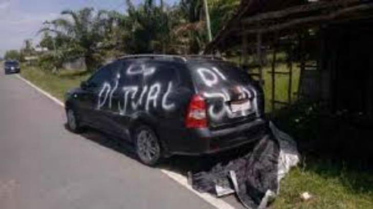 Mobil Dinas Bengkalis Dirusak Tangan Jahil, Begini Kondisinya