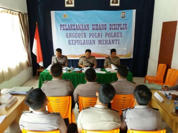 Sepuluh Personel Polres Meranti Jalani Sidang Disiplin
