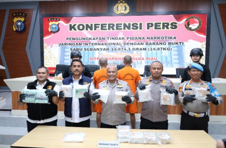 Polisi Gagalkan Peredaran 14,87Kg Sabu di Wilayah Kampar