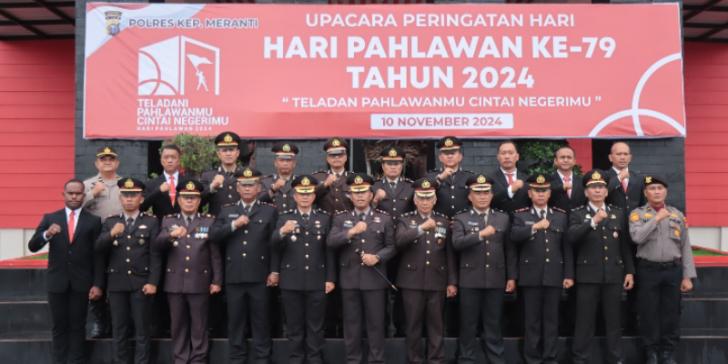 Pimpin Upacara Hari Pahlawan, Kapolres Kep Meranti : Teladani Pahlawan dengan Jaga Persatuan Menjelang Pilkada