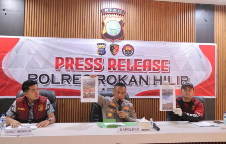 Ungkap Kasus Perambahan Hutan dan Pembakaran Lahan, Polres Rohil Tetapkan 5 Orang Tersangka