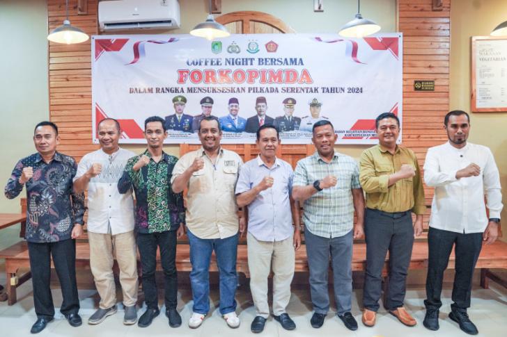 Kapolres Kepulauan Meranti Hadiri Coffee Night Bersama Forkopimda, Bahas Sinergitas dan Netralitas