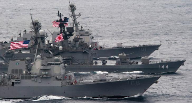 Kapal Perusak Jepang Bergabung dengan USS Carl Vinson, Mungkinkah Korut Bakal Diinvasi?