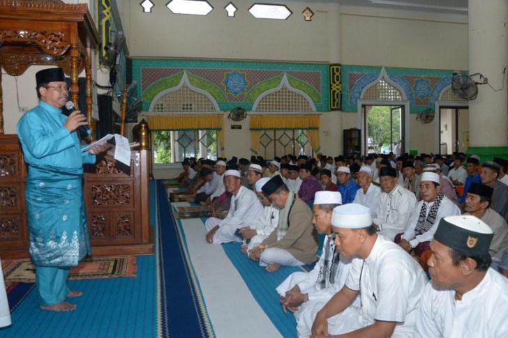 Pelaksanaan Sholat Idul Adha di Bengkalis Diguyur Hujan