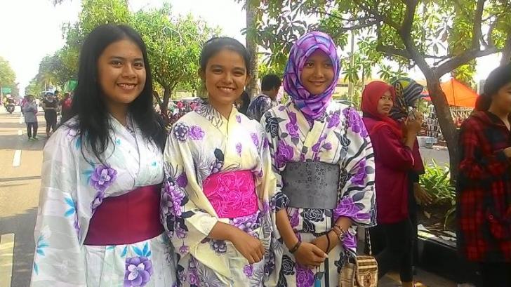 'Wanita Jepang' di Car Free Day Pekanbaru