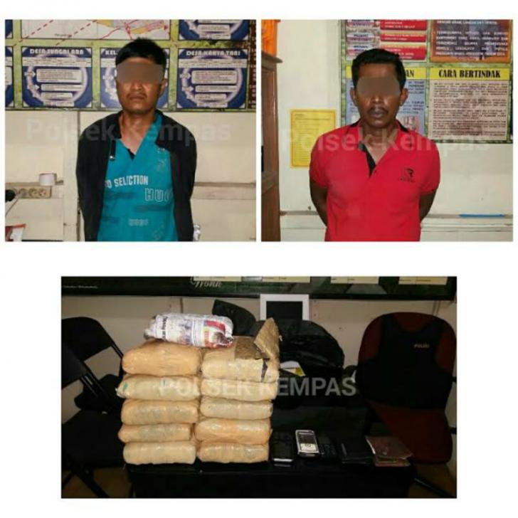Polisi Gagalkan Penyeludupan 10Kg Ganja di Pelabuhan Samudra II Inhil