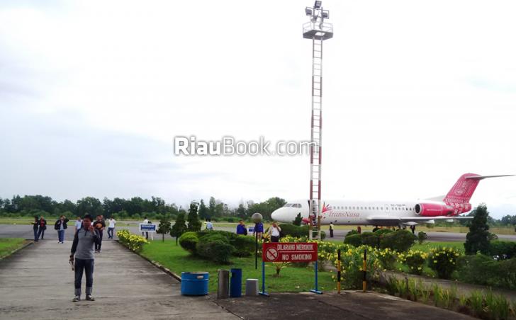 Starter Engine Satu Pesawat Transnusa Tidak Berfungsi di Bandara Pinang Kampai Dumai