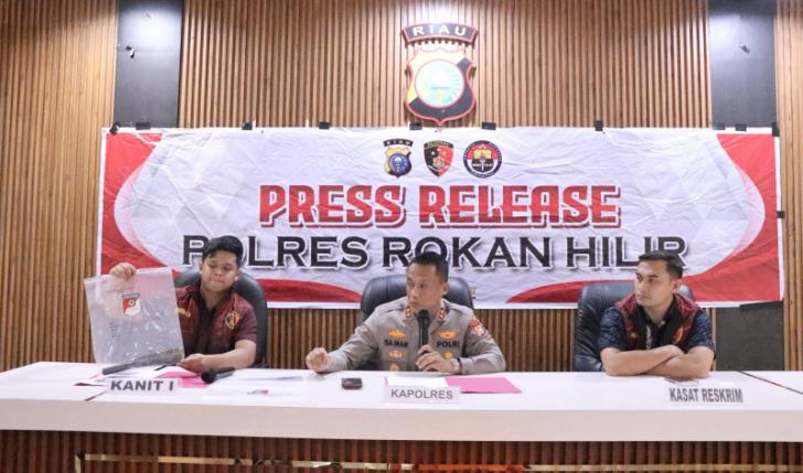 Kapolres Rohil Pimpin Press Release Ungkap Kasus Penganiayaan Hewan