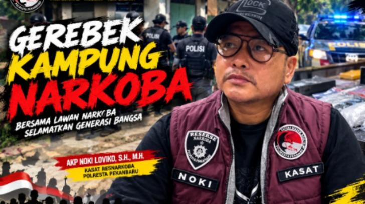 Cegah Peredaran Barang Terlarang, Polisi Gempur Kawasan Rawan Narkoba di Pekanbaru