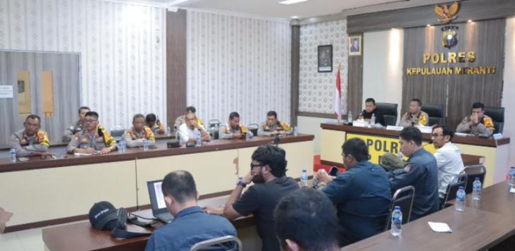 Polres Kepulauan Meranti Gelar Rakor Cek Kesiapan Jelang Debat Paslon Pilkada