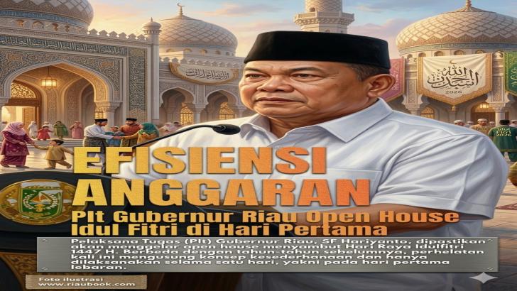 Efisiensi Anggaran, Plt Gubernur Riau Open House Idul Fitri di Hari Pertama