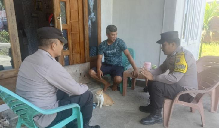 Polsek Kuala Kampar Silaturahmi Kamtibmas ke Sejumlah Pihak, Termasuk Timses Paslon